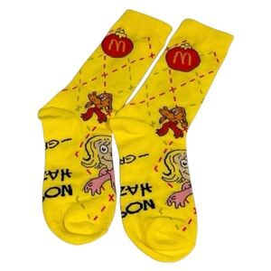 McDonald's Yellow Grinch Graphic Socks
